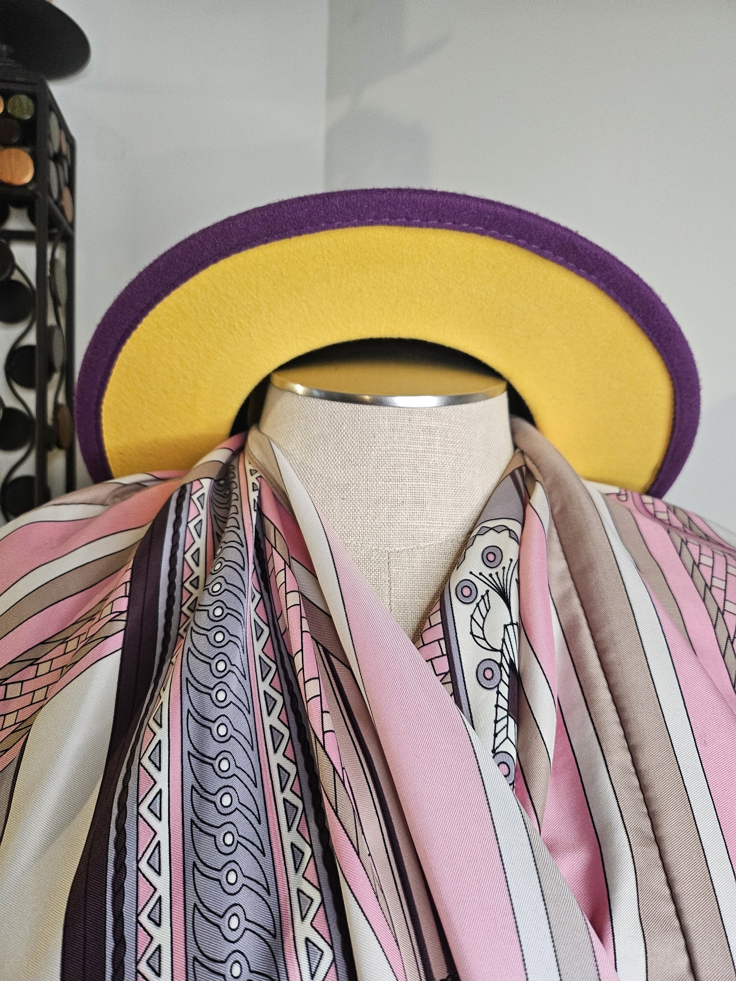 Wide Brim Fedora (Purple/Yellow)